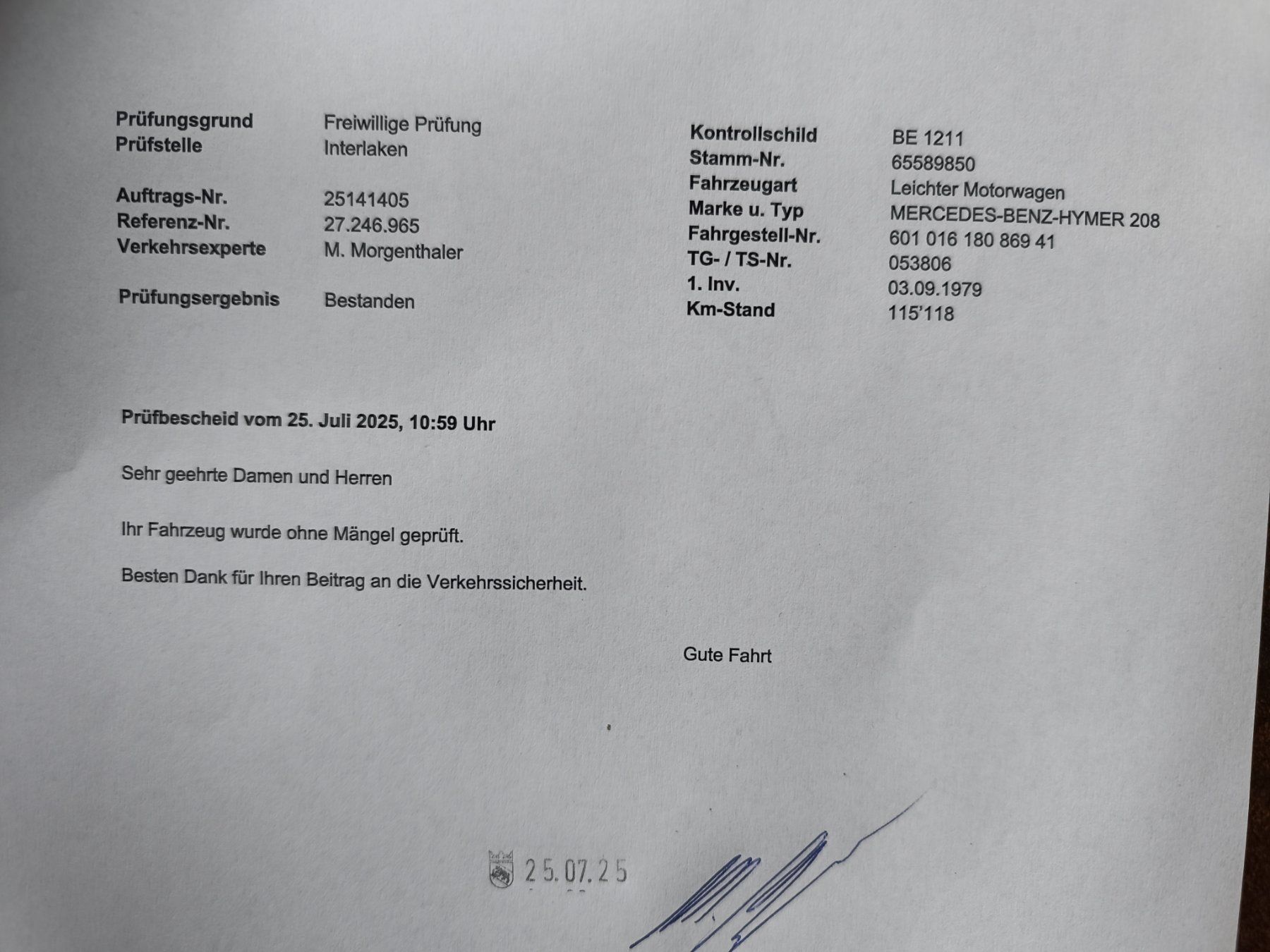 Hymer Veicoli da campeggio: Camper Mercedes Hymer – Usato da Hofstetten BE venduto da zinn_fluemi 9
