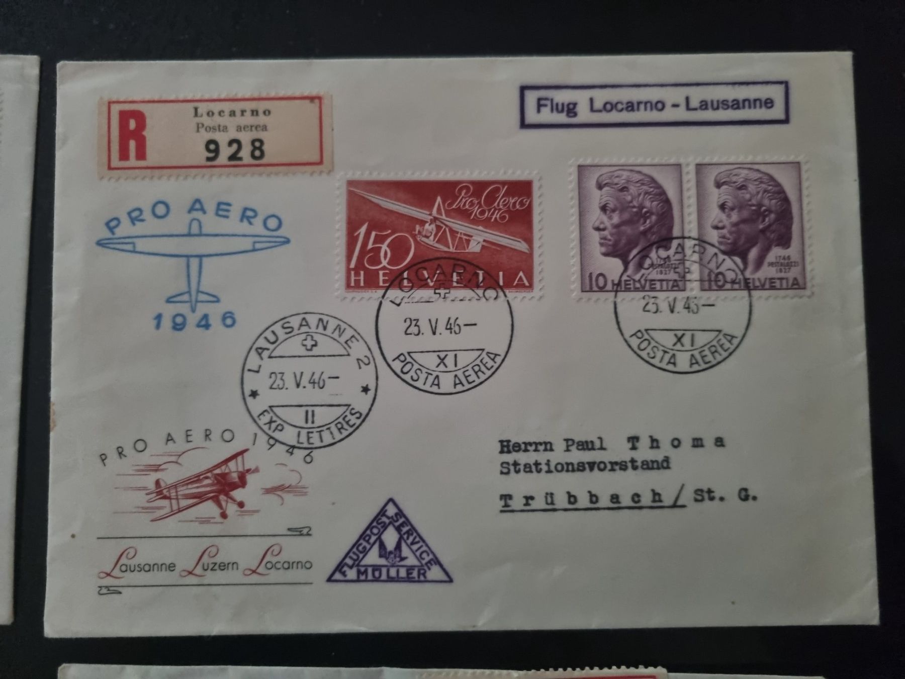 Tutti i francobolli: Lot mit 6 CH Flugpost Briefe – Usato da Gümligen venduto da Geniusbuy 1