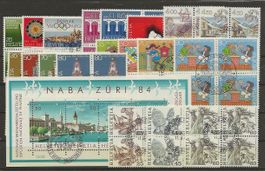1984  Ausgaben im Viererblock ET gestempelt