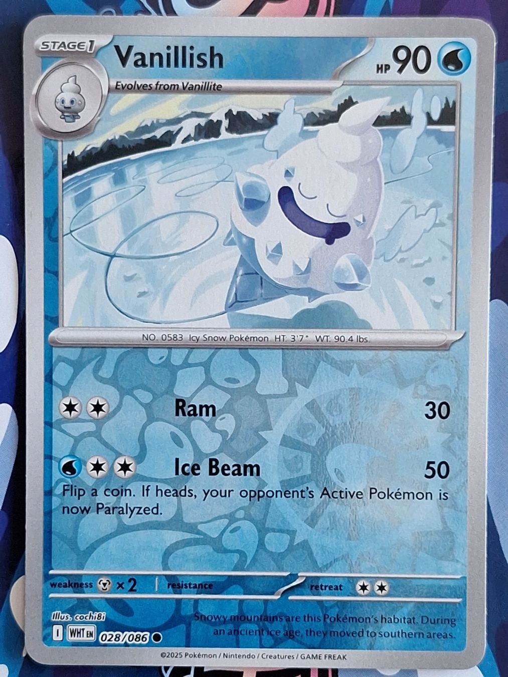 Pokémon Carte collezionabili: Vanillish - Reverse Holo Pokemon White Flare - #7.5 – Usato da Altstätten SG venduto da GGsGameshop