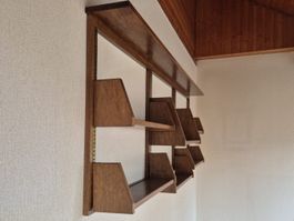 Étagère bibliothèque murale scandinave modulable vintage