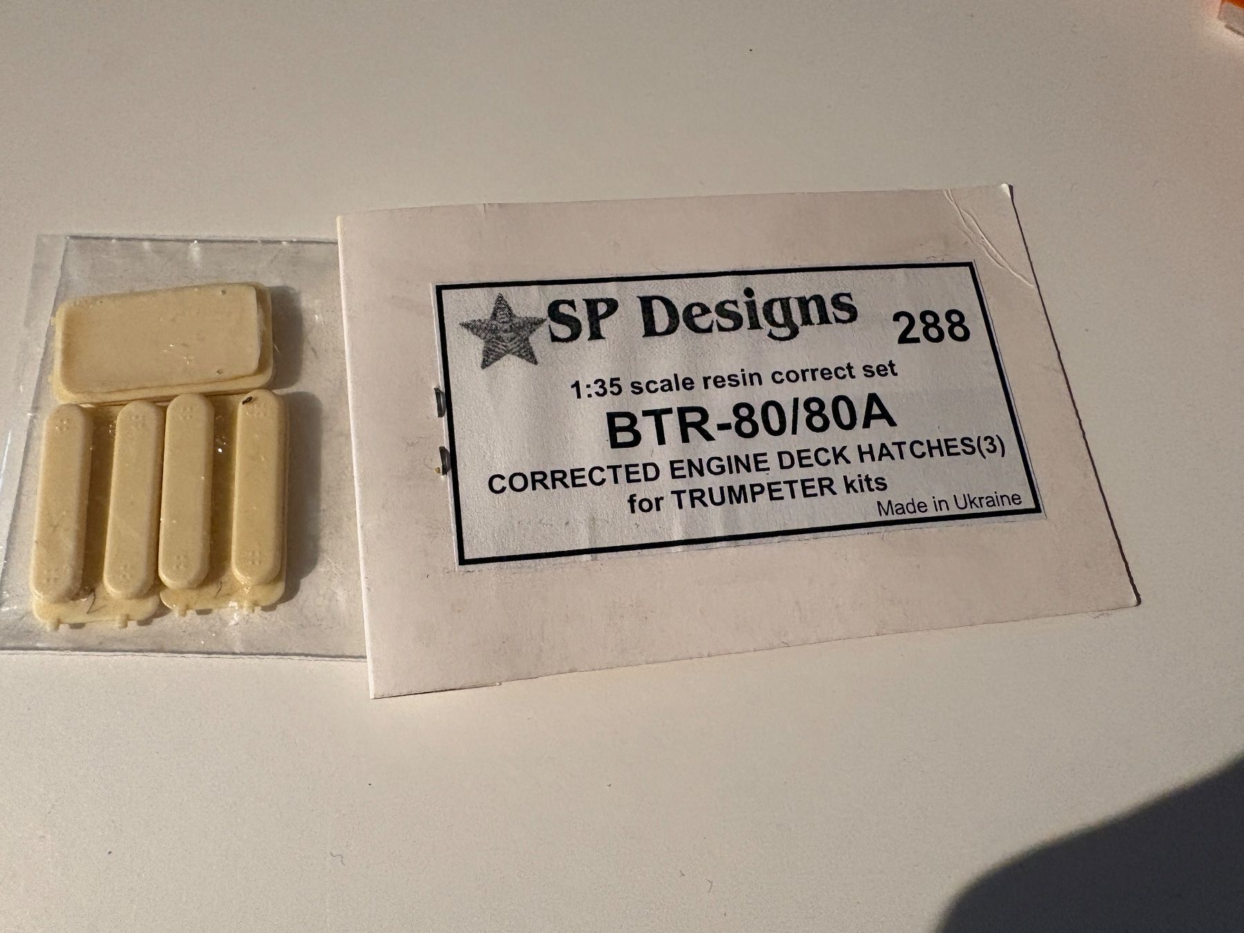 Modellbausätze & Standmodelle: 1/35 BTR-80/80A CORRECT ENGINE DECK HATCHES FÜR TRUMPETER – Gebraucht aus MÜHLEDORF/SO von tru_wsv8