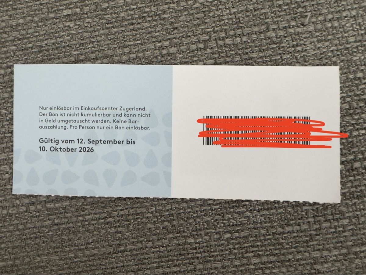 Buoni: Tschümperlin Rabatt | Zugerland – Nuovo e nell'imballaggio originale da Sins venduto da sum_lv6d 1