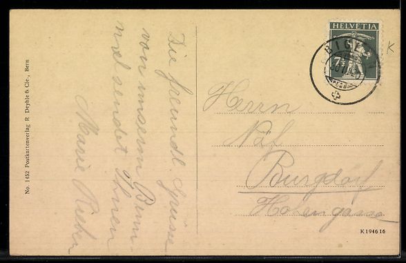 Cartoline postali: AK Biglen, Straßenpartie mit Kirche – Usato da Berlin venduto da bartko-reher 1