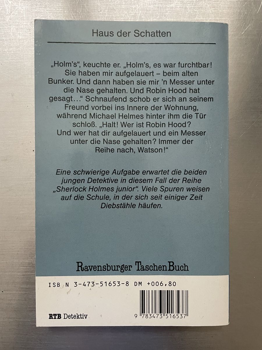 Libri: Buch Haus der Schatten Ravensburger Taschenbuch – Usato da Zimmerwald venduto da Goldhandy 1
