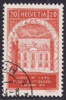 SBK-Nr. 167 (50 Jahre Weltpostverein 1924) gestempelt