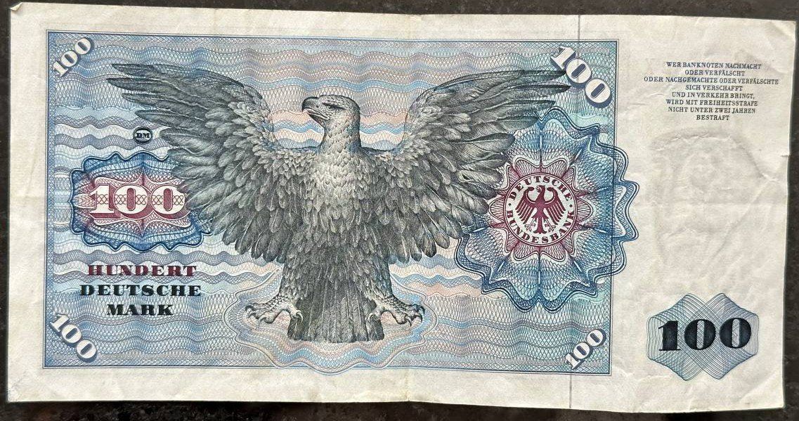 Banconote: 100 Deutsche Mark Banknote, 2. Januar 1970 – Usato da Beringen venduto da Mantafisch1 1