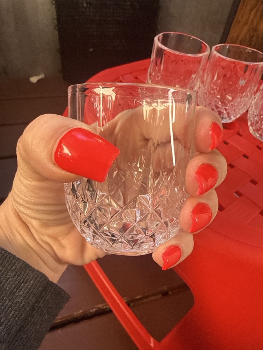 Bicchieri: 6 Trinkgläser mit Rautenmuster, Glas,  – Usato da Zürich venduto da Pingu333 2