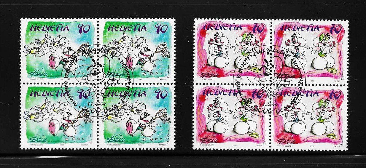 Alle Briefmarken: SATZ DIDDL 2003 VIERERBLOCK ERSTTAGSTEMPEL – Gebraucht aus Schlossrued von Aronliam