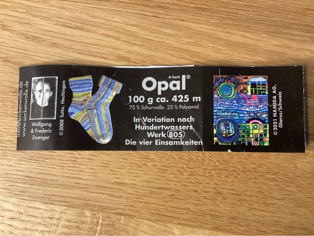 Calze: Wunderschöne, handgestrickte Hundertwasser Söckli – Nuovo e nell'imballaggio originale da Flawil venduto da kruemeli02 2