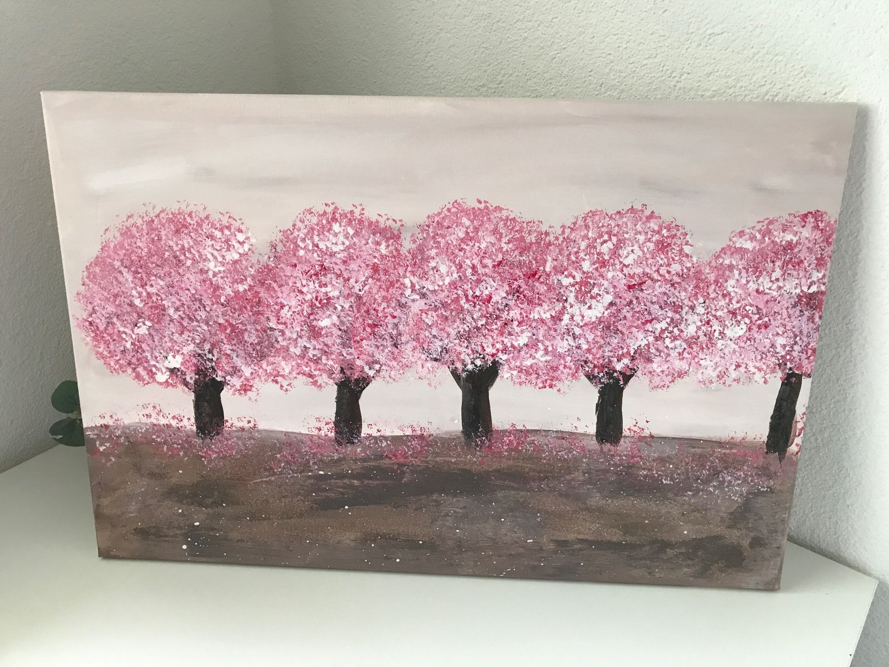 Dipinti: Unikat Acrylbild Kirschblüten 60/40 – Nuovo e nell'imballaggio originale da Landschlacht venduto da girris100 1