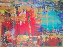 Abstrakte Gemälde auf Leinwand 50x70 cm, Unikat!!!