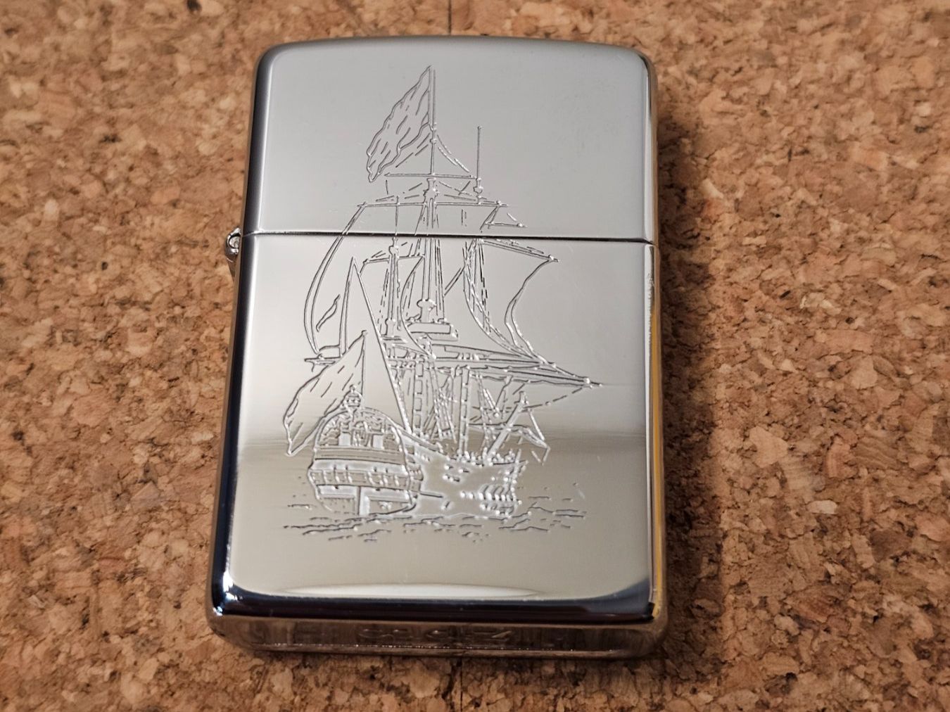 Zippo Feuerzeuge: Zippo  1992, finition chrome brillant, Gallion – Gebraucht aus Genève von Djoff