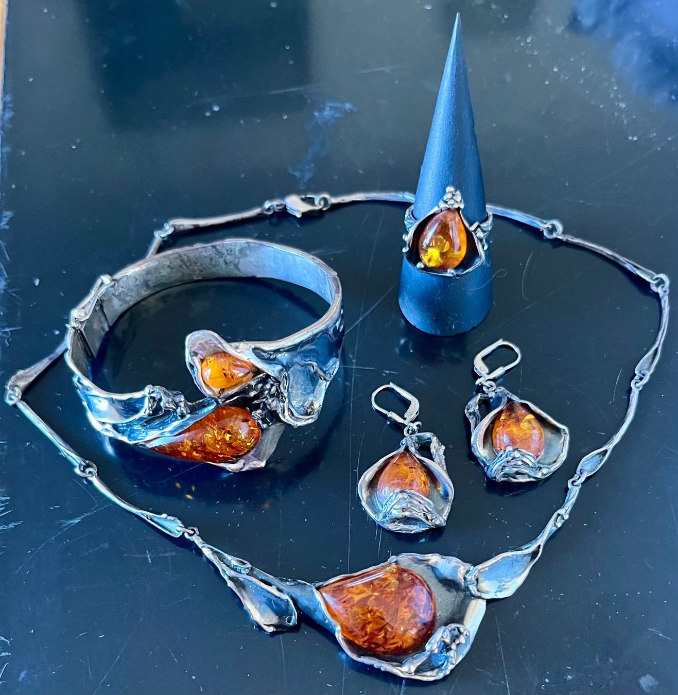 Altri gioielli: Bernstein-Silber 925 Schmuck – Usato da Kandergrund venduto da honey-art_and_more