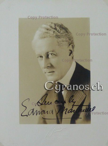 Autografi: Edward Martindel (1876-1955) Schauspieler - Autogramm – Usato da Dietikon venduto da cyranos1