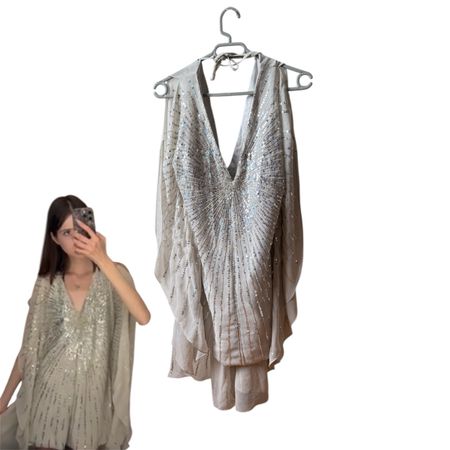 Isabel marant style evening dress with sequins boho chic