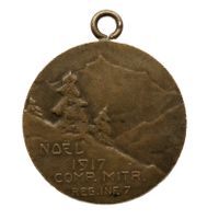 Medaille Schweiz Militär COMP. MITR. REG. INF. 7 1917 Noël