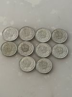 10 x 1/2 Franken 1967  Silber  Stgl