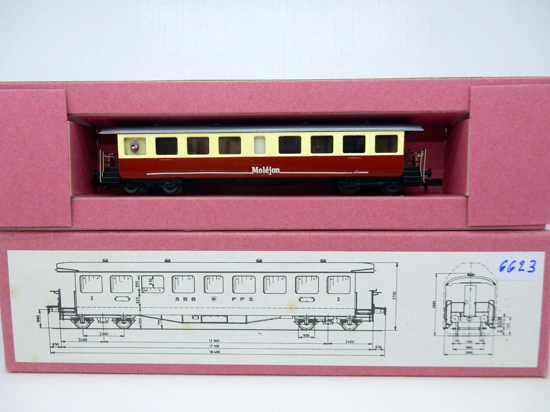 Modelleisenbahnen: N - Base Eriam - TPF - Voiture Salon   "Moléjon" – Gebraucht aus Locarno von Gudrun2 2