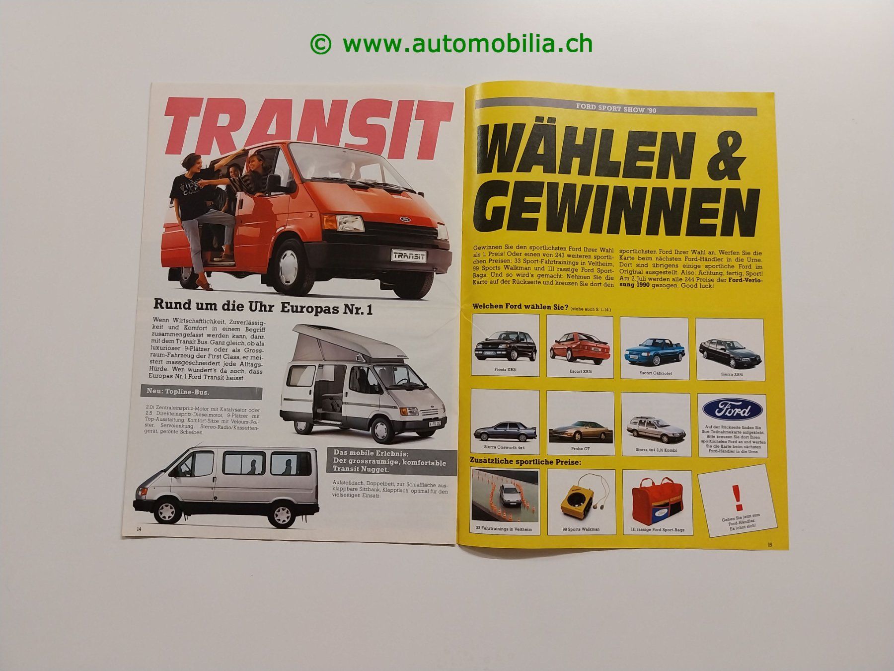 Ford Dokumente: Ford Revue 1990 Prospekt deutsch – Gebraucht aus Weingarten-Kalth von Bettelbruenneli 6