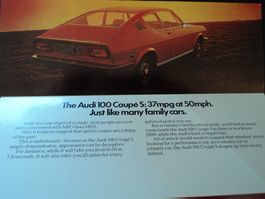 Prospekt Audi NSU mit Audi Coupé S und NSU Ro80