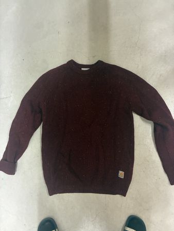  Carhartt WIP Strickpullover – Bordeaux/Meliert, Größe M