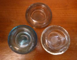3 Teelichthalter aus Glas %