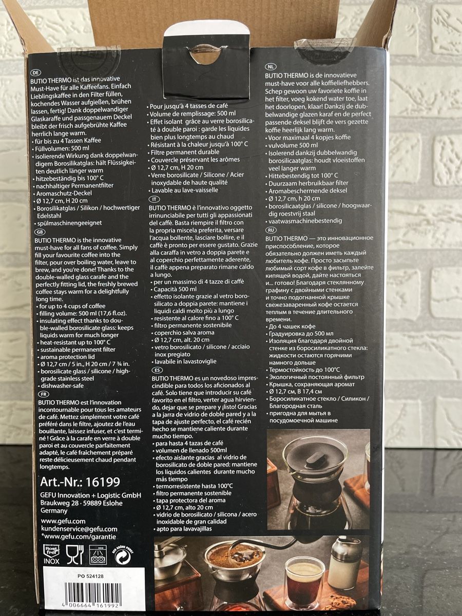 Macchine per caffè & Macchine per espresso: Butio Thermo Kaffeebereiter mit Filter GEFU – Nuovo (secondo la descrizione) da Genève venduto da GMa1234 1
