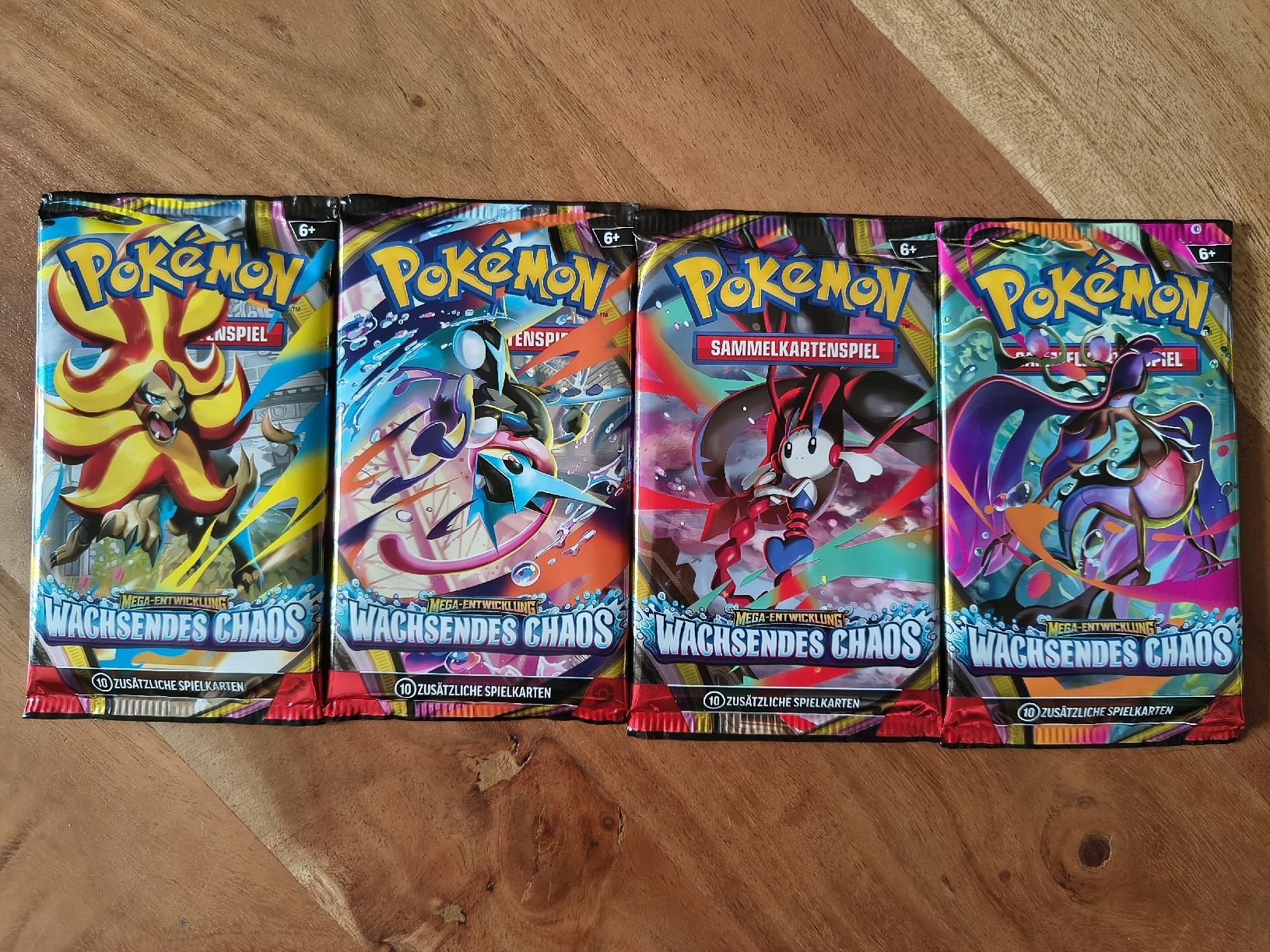 Giochi: 4 Pokémon Booster Packs wachsendes Chaos – Nuovo e nell'imballaggio originale da Hausen AG venduto da Land.Ei