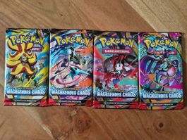 4 Pokémon Booster Packs wachsendes Chaos