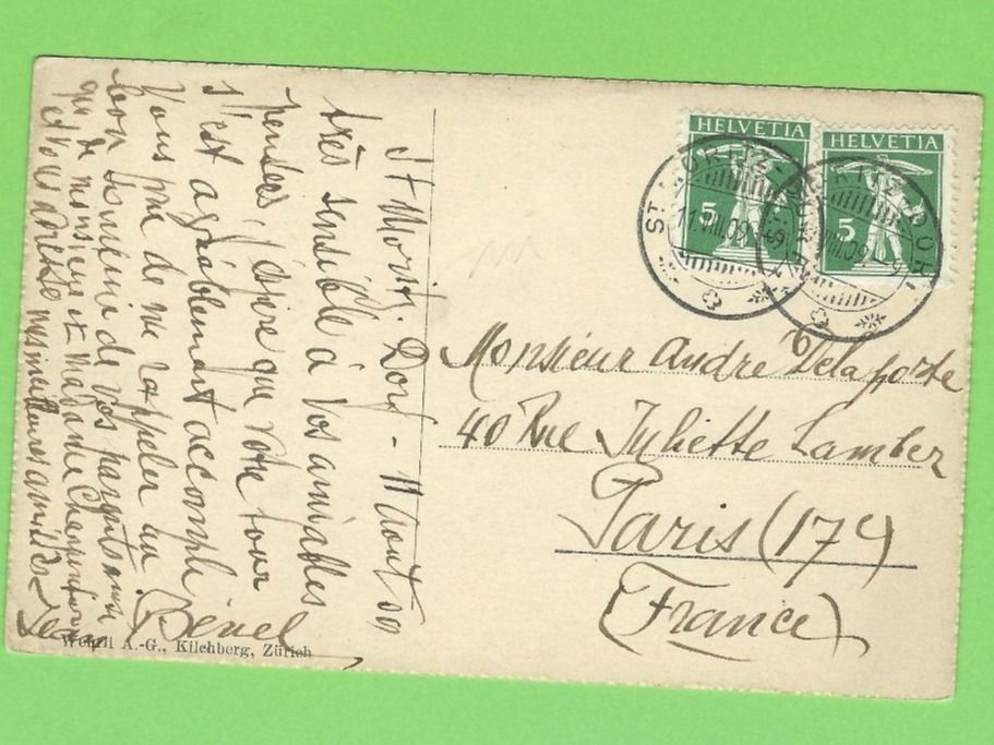 Cartoline postali: St. Moritz - Dorf – Usato da Zürich venduto da t24_de 1