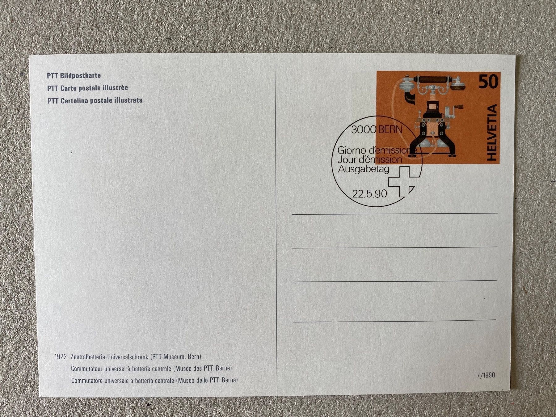 Tous les timbres: Bildpostkarte 1990 – D'occasion à Aarau par hilde47 1