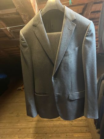 Z Zegna Anzug 48R Anthrazit Schurwolle Drop 8