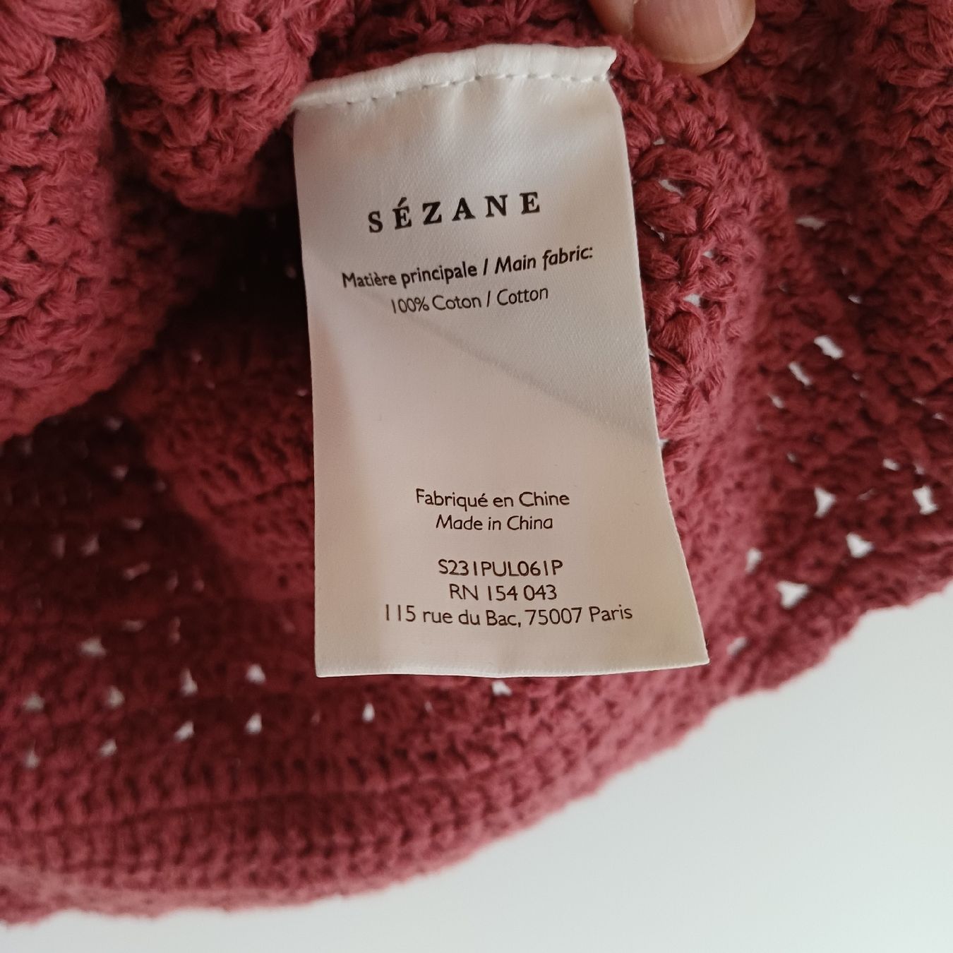 Sezane Top: Sézane Cotton Crochet Top Square back neck - Boho Chic  – Usato da Thun venduto da arm_87kr 3