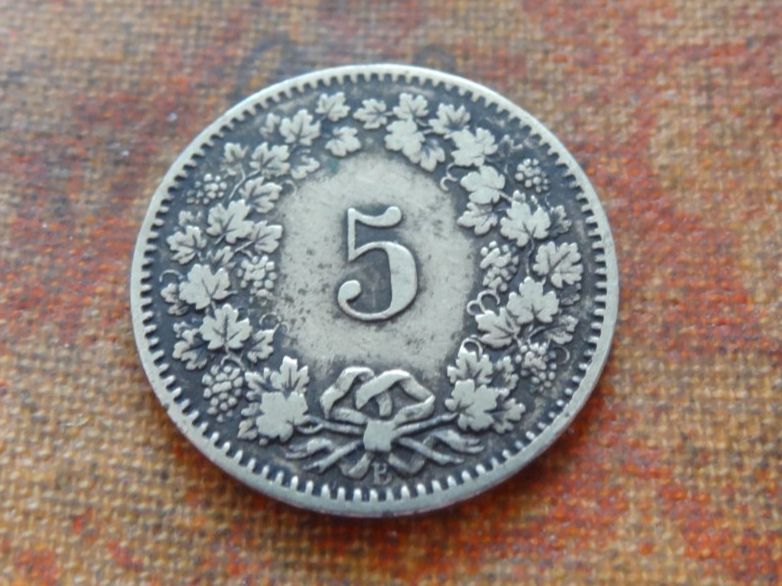 Toutes les monnaies: 5 Rp. 1876 – D'occasion à Romanel-sur-Lausanne par Swift13 1