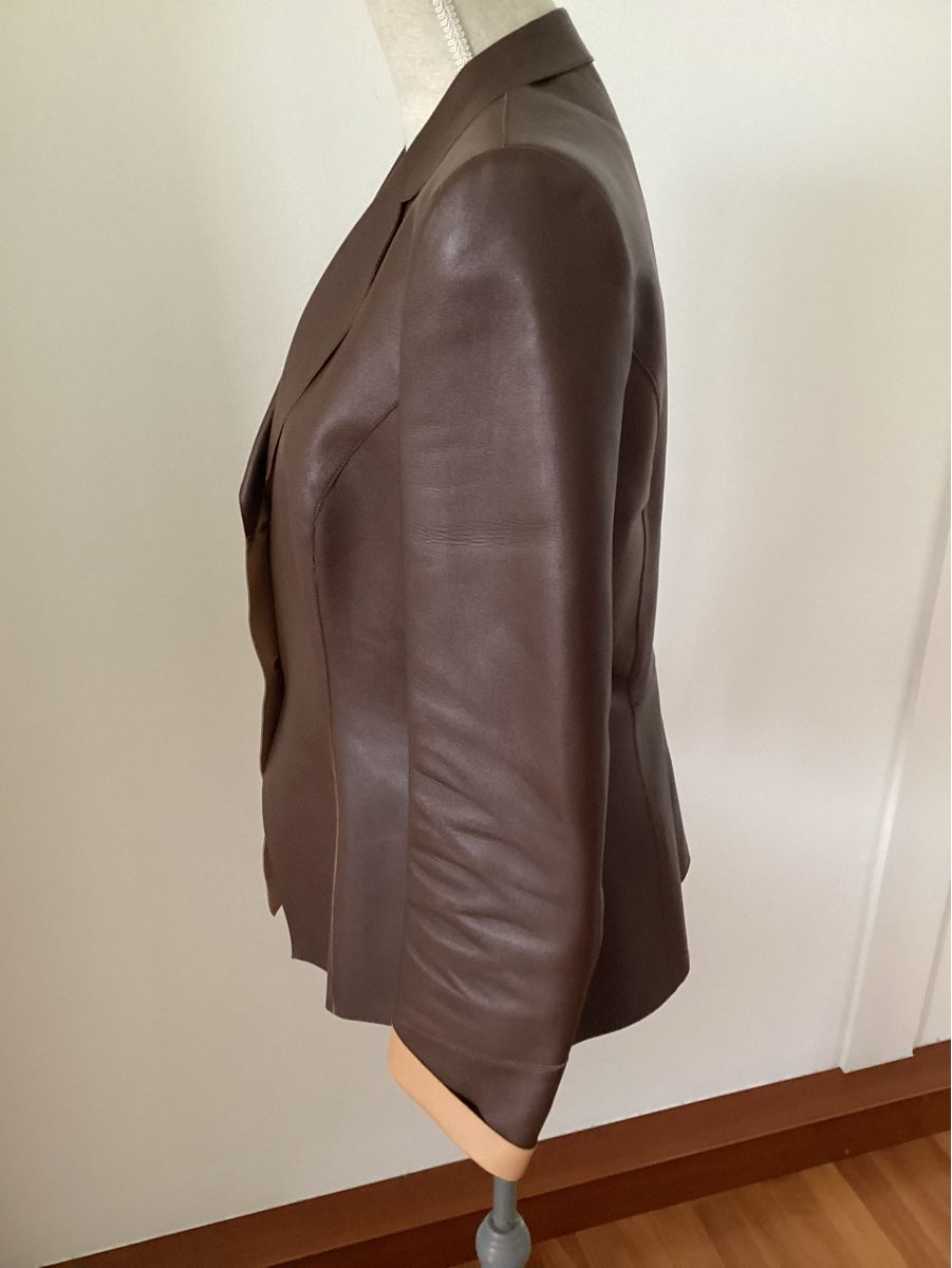 Salvatore Ferragamo Giacche: Salvatore Ferragamo, Lederblazer, Gr. 40 dt. – Usato da Salenstein venduto da Esprit57 2