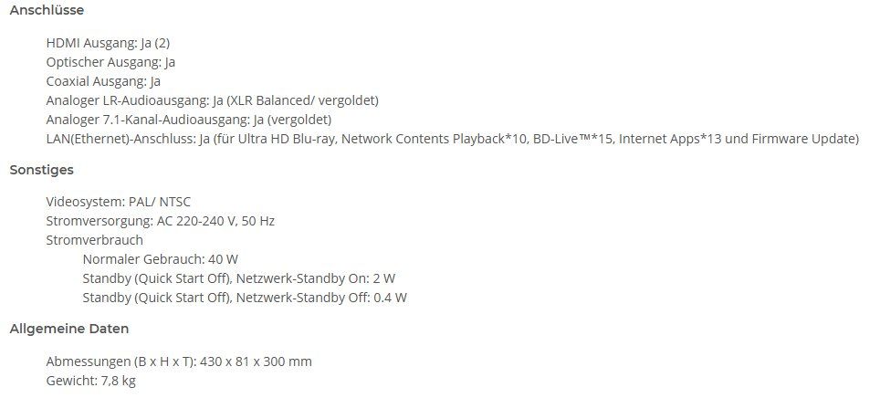 Panasonic Lettore multimediale & Streamer: 4K UHD Blu-ray Player – Usato da Burgdorf venduto da maliku 5