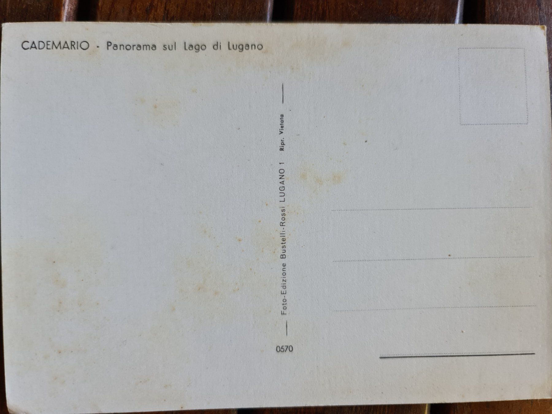 Cartoline postali: Ansichtskarte Cademario Tessin – Nuovo (secondo la descrizione) da Dintikon venduto da Vexi 1