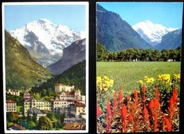 2 Ansichtskarten INTERLAKEN mit Jungfrau
