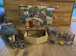 Schleich Krokodil Station + grosser Rettungswagen