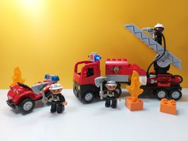 LEGO DUPLO 4977 + 5603  Feuerwehr - Löschzug & Quad Komplett