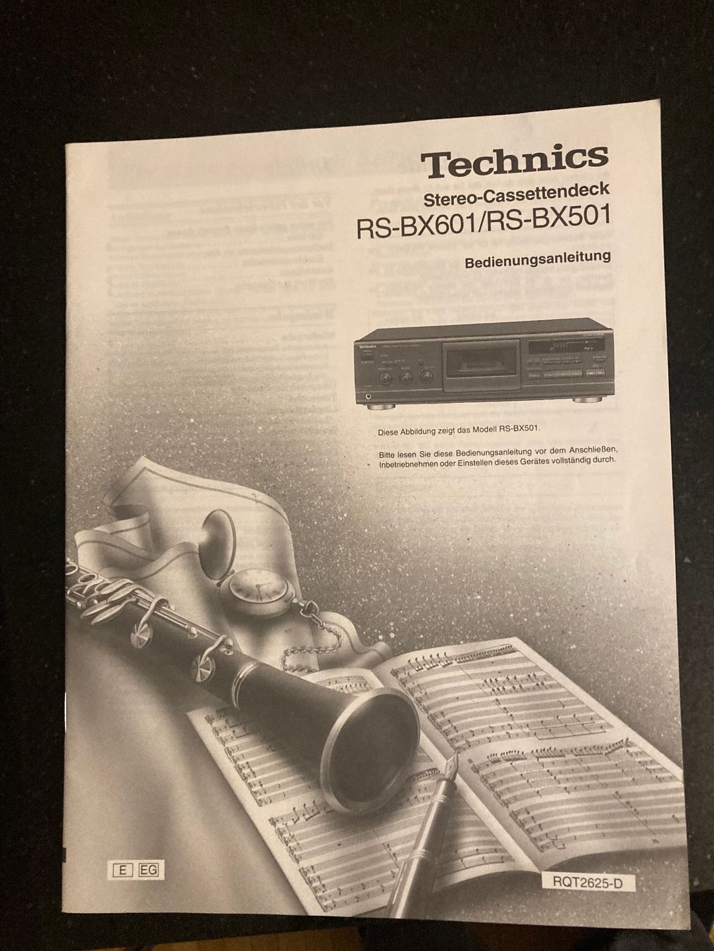 Bücher: Technics Bedienungsanleitung  RS-BX601 & RS-BX501 – Gebraucht aus Thalwil von driver66