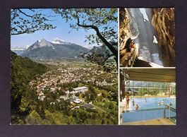 AK Bad Ragaz mit Churfirsten Gonzen und Alvier