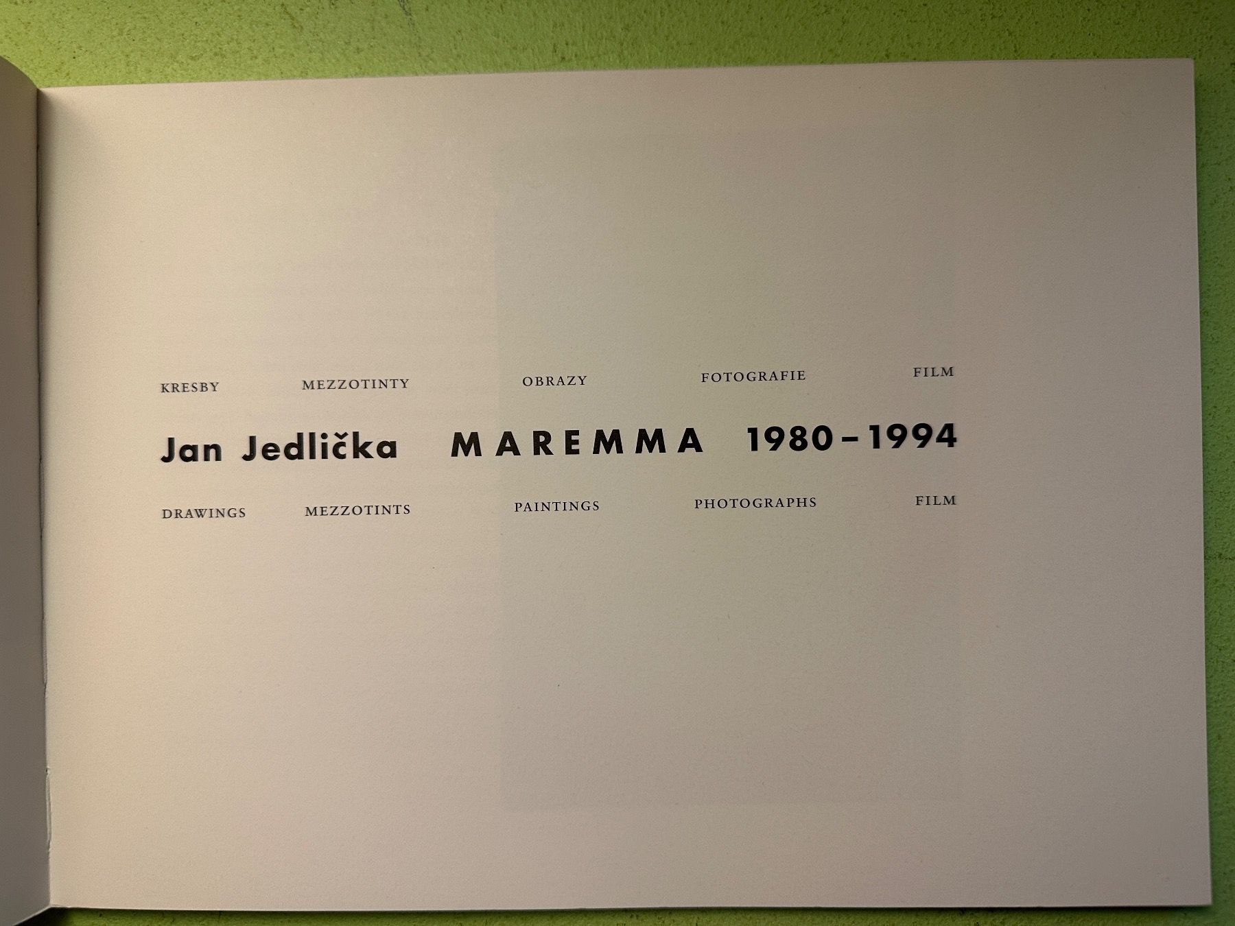 Libri: Jan Jedlicka: Maremma 1980–1994 cz/e – Usato da Zürich venduto da allp 2
