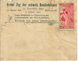 erster Zug der Schweiz. Bundesbahnen 1900