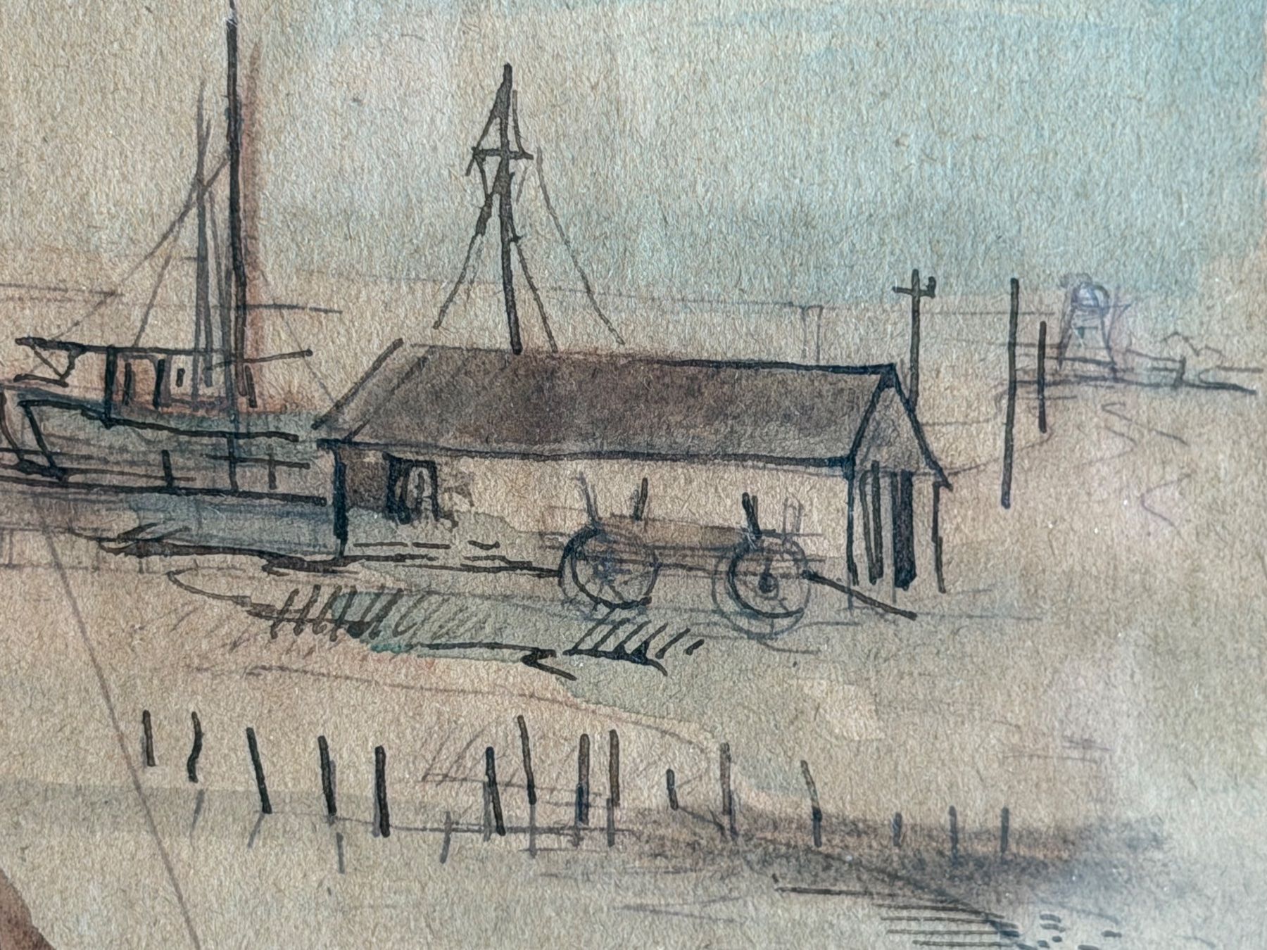 Dipinti: ERNST THOMS - Aquarell "Feldweg nach Warmsen" – Usato da Basel venduto da PAUL_ART 6