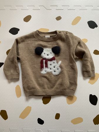 H&M Baby Pullover, Grösse 68, mit Hundemotiv