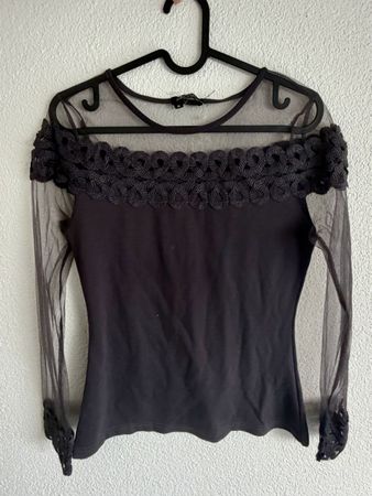 Vintage Long sleeve Top with Transparent Sleeves