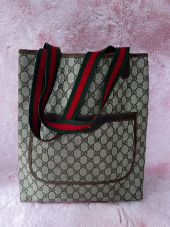 Gucci Vintage GG Supreme Canvas Tote Bag