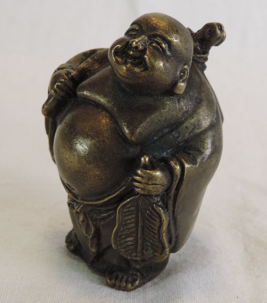 Statuette: Buddha Figur Messing mit Holzsockel – Usato da Duggingen venduto da doogbua 4